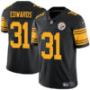 Men’s Pittsburgh Steelers #31 Daijun Edwards Black Color Rush Limited Football Stitched Jersey