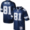 Men’s Dallas Cowboys #81 Terrell Owens Navy Blue Throwback Jersey