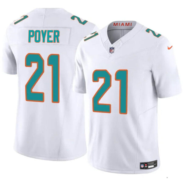 Men’s Miami Dolphins #21 Jordan Poyer White 2024 F.U.S.E Vapor Limited Football Stitched Jersey