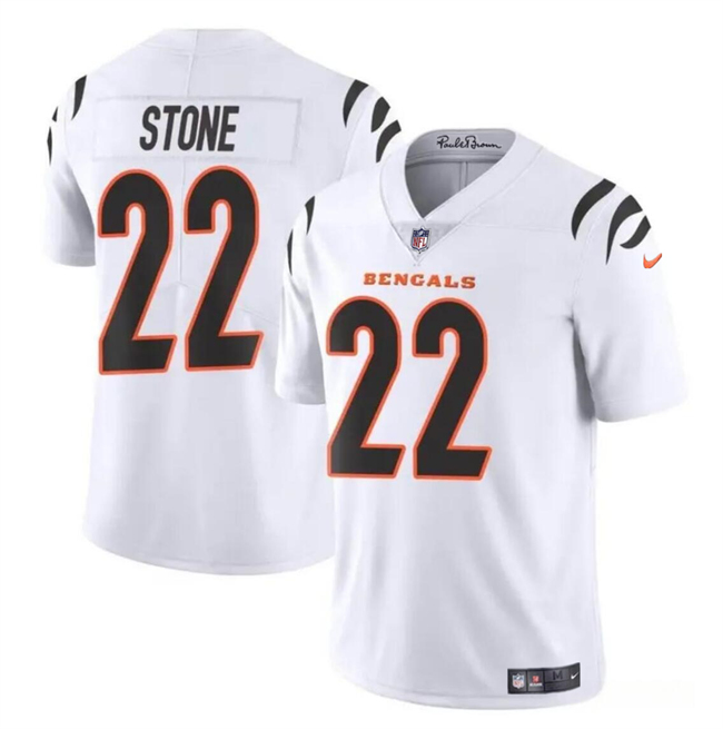 Men’s Cincinnati Bengals #22 Geno Stone White Vapor Untouchable Limited Football Stitched Jersey