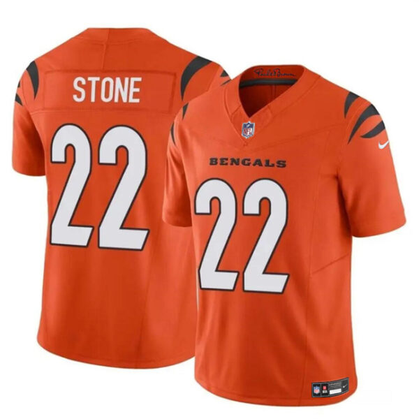 Men’s Cincinnati Bengals #22 Geno Stone Orange 2023 F.U.S.E Vapor Untouchable Limited Football Stitched Jersey