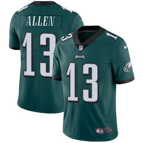 Men’s Philadelphia Eagles #13 Devon Allen Green Vapor Untouchable Limited Stitched Jersey