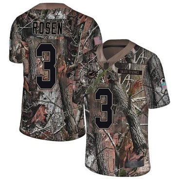 Dolphins #3 Josh Rosen Camo Men’s Stitched Football Limited Rush Realtree Jersey