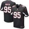 Men’s Arizona Cardinals #95 Rodney Gunter Black Alternate NFL Nike Elite Jersey
