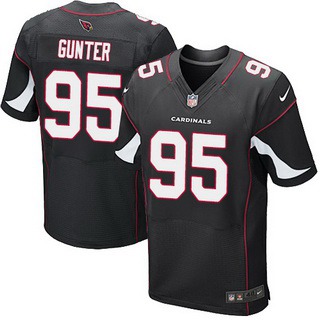 Men’s Arizona Cardinals #95 Rodney Gunter Black Alternate NFL Nike Elite Jersey