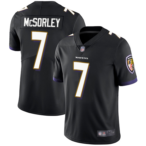 Ravens #7 Trace McSorley Black Alternate Men’s Stitched Football Vapor Untouchable Limited Jersey
