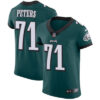 Men’s Nike Philadelphia Eagles #71 Jason Peters Midnight Green Team Color Stitched NFL Vapor Untouchable Elite Jersey