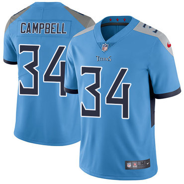 Nike Tennessee Titans #34 Earl Campbell Light Blue Team Color Men’s Stitched NFL Vapor Untouchable Limited Jersey