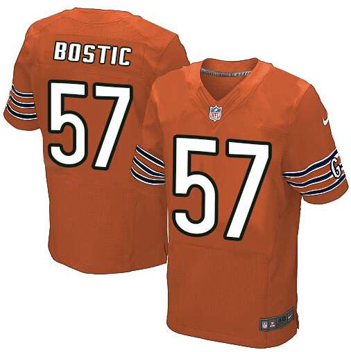 Men’s Nike Chicago Bears #57 Jon Bostic Elite Orange Alternate NFL Jersey