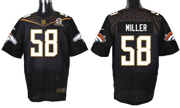 Men’s Denver Broncos #58 Von Miller Black 2016 Pro Bowl Nike Elite Jersey
