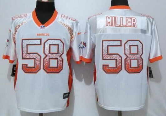 Men’s Denver Broncos #58 Von Miller White Drift Fashion NFL Nike Elite Jersey