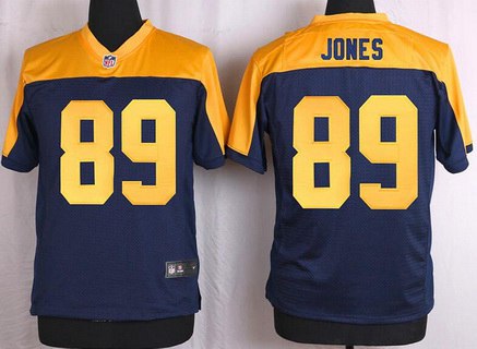 Men’s Green Bay Packers #89 James Jones Navy BlueGold Alternate NFL Nike Elite Jersey