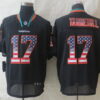 Nike Miami Dolphins #17 Ryan Tannehill 2014 USA Flag Fashion Black Elite Jersey