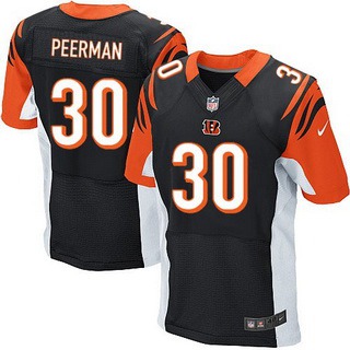 Men’s Cincinnati Bengals #30 Cedric Peerman Black Team Color NFL Nike Elite Jersey