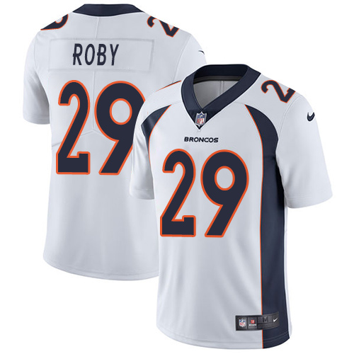 Nike Denver Broncos #29 Bradley Roby White Men’s Stitched NFL Vapor Untouchable Limited Jersey