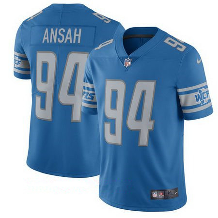 Men’s Detroit Lions #94 Ezekiel Ansah Nike Blue 2017 Limited Jersey