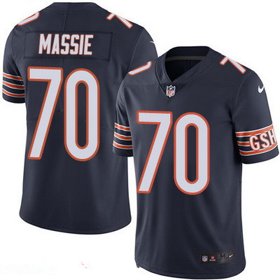 Men’s Chicago Bears #70 Bobby Massie Navy Blue 2016 Color Rush Stitched NFL Nike Limited Jersey