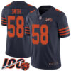 Bears #58 Roquan Smith Navy Blue Alternate Men’s Stitched Football 100th Season Vapor Limited Jersey