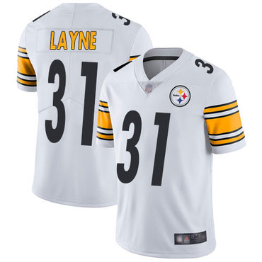 Steelers #31 Justin Layne White Men’s Stitched Football Vapor Untouchable Limited Jersey