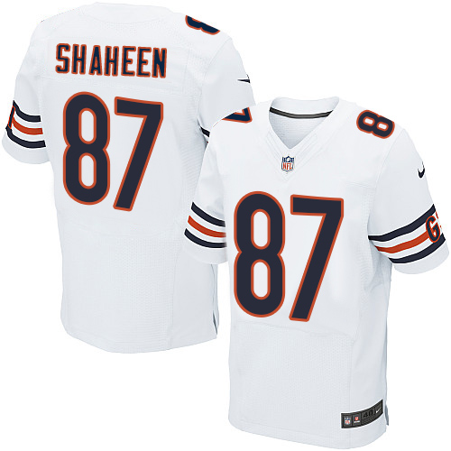 Nike Chicago Bears #87 Adam Shaheen White Men’s Stitched NFL Elite Jersey