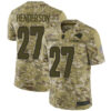 Rams #27 Darrell Henderson Camo Men’s Stitched Football Limited 2018 Salute To Service Jersey