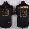 Nike Chargers #19 Lance Alworth Black Men’s Stitched NFL Elite Pro Line Gold Collection Jersey