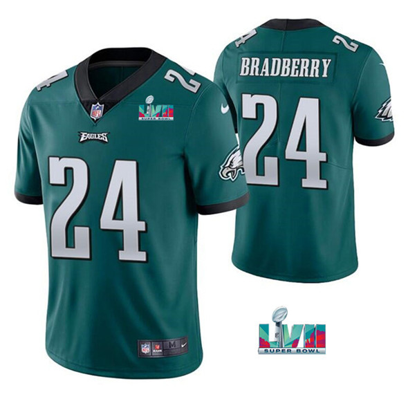 Men’s Philadelphia Eagles #24 James Bradberry Green Super Bowl LVII Vapor Untouchable Limited Stitched Jersey