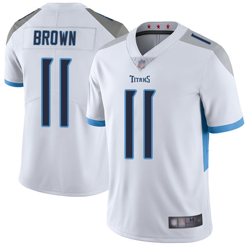 Titans #11 A.J. Brown White Men’s Stitched Football Vapor Untouchable Limited Jersey
