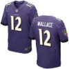 Men’s Baltimore Ravens #12 Mike Wallace Purple Team Color Stitched NFL Nike Elite Jersey