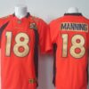 Men’s Denver Broncos #18 Peyton Manning Orange Super Bowl 50th Anniversary 2016 NFL Nike Game Jersey