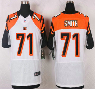 Men’s Cincinnati Bengals #71 Andre Smith White Road NFL Nike Elite Jersey