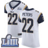 Men’s Los Angeles Rams #22 Marcus Peters White Nike NFL Road Vapor Untouchable Super Bowl LIII Bound Elite Jersey