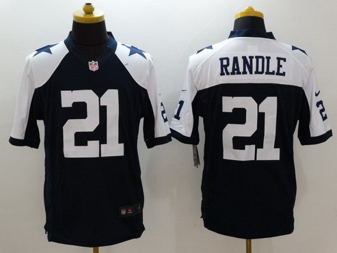 Men’s Dallas Cowboys #21 Joseph Randle Navy Blue Thanksgiving Alternate NFL Nike Limited Jersey