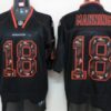 Nike Denver Broncos #18 Peyton Manning Lights Out Black Ornamented Elite Jersey