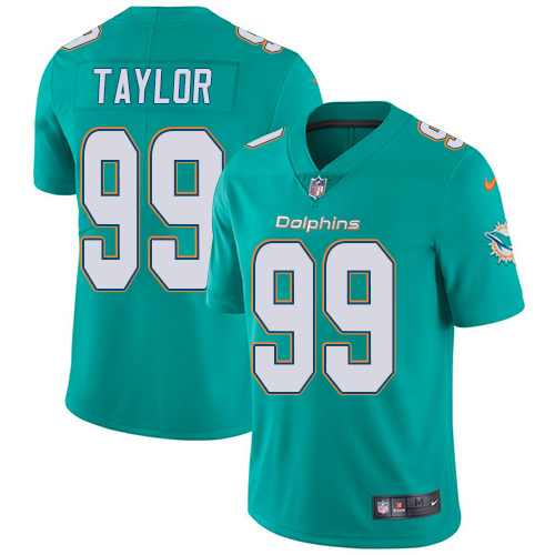Nike Miami Dolphins #99 Jason Taylor Aqua Green Team Color Men’s Stitched NFL Vapor Untouchable Limited Jersey