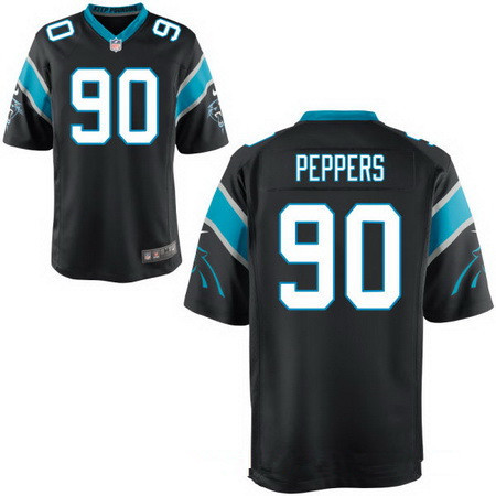 Men’s Carolina Panthers #90 Julius Peppers Black Team Color Stitched NFL Nike Elite Jersey