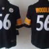 Nike Pittsburgh Steelers #56 Lamarr Woodley Black Limited Jersey