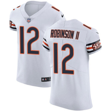 Nike Chicago Bears #12 Allen Robinson II White Men’s Stitched NFL Vapor Untouchable Elite Jersey