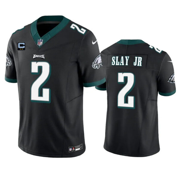 Men’s Philadelphia Eagles #2 Darius Slay JR Black 2023 F.U.S.E. With 2-Star C Patch Vapor Untouchable Limited Football Stitched Jersey