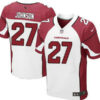 Men’s Arizona Cardinals #27 Chris Johnson White Road NFL Nike Elite Jersey