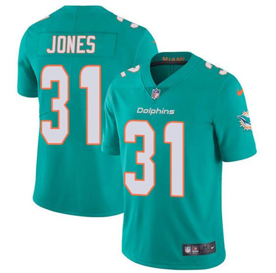 Men’s Miami Dolphins #31 Byron Jones Aqua 2020 Vapor Untouchable Limited Stitched Jersey