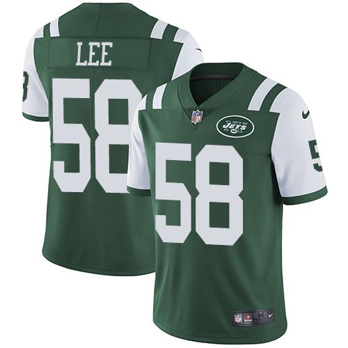 Nike New York Jets #58 Darron Lee Green Team Color Men’s Stitched NFL Vapor Untouchable Limited Jersey