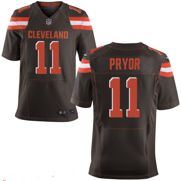 Men’s Cleveland Browns #11 Terrelle Pryor Brown Team Color Stitched NFL Nike Elite Jersey