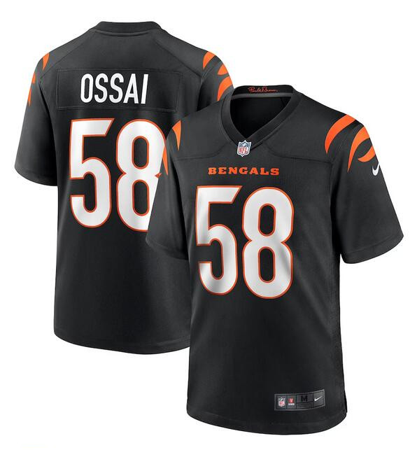 Men’s Cincinnati Bengals #58 Joseph Ossai Black Football Stitched Game Jersey