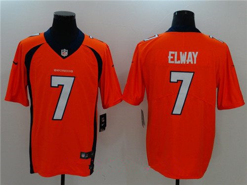 Men’s Denver Broncos #7 John Elway Orange 2017 Vapor Untouchable Stitched NFL Nike Limited Jersey