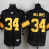 Men’s Pittsburgh Steelers #34 DeAngelo Williams Black With Yellow Nike NFL Elite Jersey
