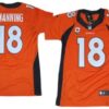 Nike Denver Broncos #18 Peyton Manning 2013 Orange C Patch Elite Jersey