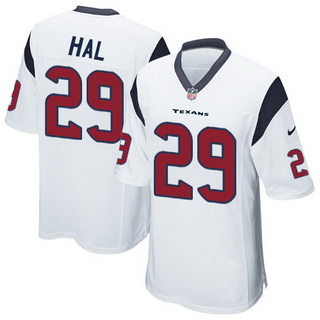 Men’s Houston Texans #29 Andre Hal White Road NFL Nike Elite Jersey