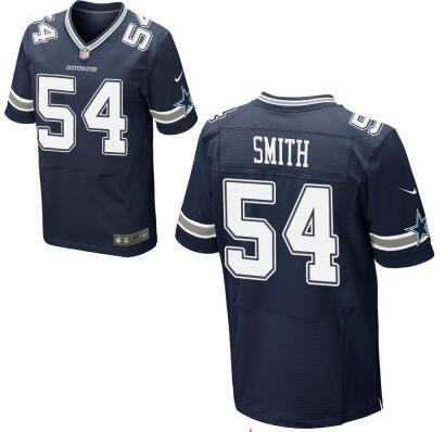 Men’s Dallas Cowboys #54 Jaylon Smith Navy Blue Team Color Stitched NFL Nike Elite Jersey