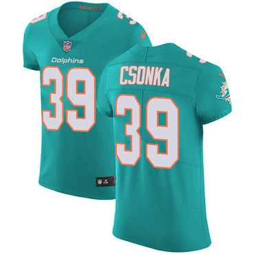 Nike Miami Dolphins #39 Larry Csonka Aqua Green Team Color Men’s Stitched NFL Vapor Untouchable Elite Jersey